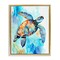 Stupell Industries Watercolor Style Sea Turtle Floating Frame, design by LSR Creative Studio